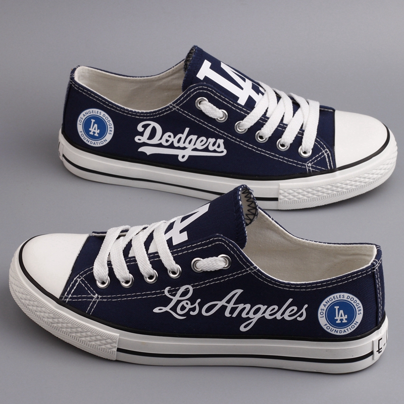 Women's Los Angeles Dodgers Repeat Print Low Top Sneakers 002 Women's Los Angeles Dodgers Repeat Print Low Top Sneakers 002